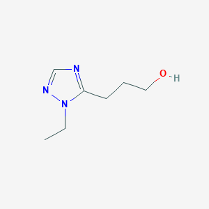 molecular formula C7H13N3O B13270121 3-(1-ethyl-1H-1,2,4-triazol-5-yl)propan-1-ol 