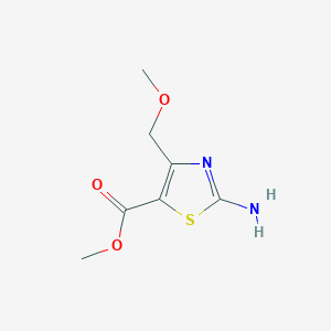 molecular formula C7H10N2O3S B1327013 2-氨基-4-(甲氧基甲基)-1,3-噻唑-5-羧酸甲酯 CAS No. 733754-08-0