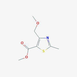 molecular formula C8H11NO3S B1327014 4-(甲氧基甲基)-2-甲基-1,3-噻唑-5-甲酸甲酯 CAS No. 1142201-64-6
