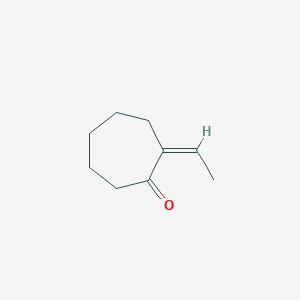 molecular formula C9H14O B13270156 (2Z)-2-Ethylidenecycloheptan-1-one 