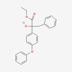 molecular formula C23H22O4 B1327017 Ethyl 2-hydroxy-2-(4-phenoxyphenyl)-3-phenylpropanoate CAS No. 1134334-95-4