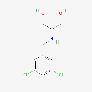 molecular formula C10H13Cl2NO2 B13270178 2-{[(3,5-Dichlorophenyl)methyl]amino}propane-1,3-diol 