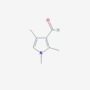 molecular formula C8H11NO B1327020 1,2,4-trimethyl-1H-pyrrole-3-carbaldehyde CAS No. 1142201-80-6