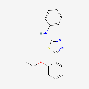 molecular formula C16H15N3OS B1327021 5-(2-ethoxyphenyl)-N-phenyl-1,3,4-thiadiazol-2-amine CAS No. 337310-81-3