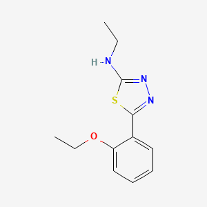 molecular formula C12H15N3OS B1327022 5-(2-ethoxyphenyl)-N-ethyl-1,3,4-thiadiazol-2-amine CAS No. 337310-80-2