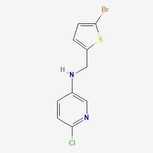 molecular formula C10H8BrClN2S B13270237 N-[(5-Bromothiophen-2-yl)methyl]-6-chloropyridin-3-amine 