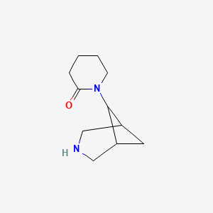 molecular formula C11H18N2O B13270248 1-{3-Azabicyclo[3.1.1]heptan-6-yl}piperidin-2-one 
