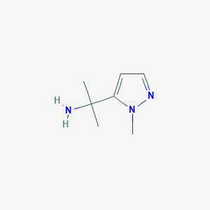 molecular formula C7H13N3 B13270253 2-(1-methyl-1H-pyrazol-5-yl)propan-2-amine 