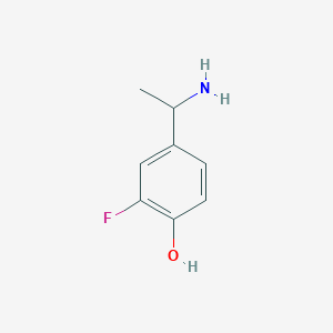 molecular formula C8H10FNO B1327028 4-(1-氨基乙基)-2-氟苯酚 CAS No. 1030444-42-8
