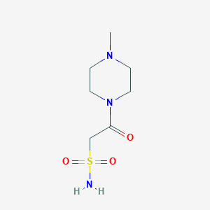 molecular formula C7H15N3O3S B13270335 2-(4-Methylpiperazin-1-yl)-2-oxoethane-1-sulfonamide 