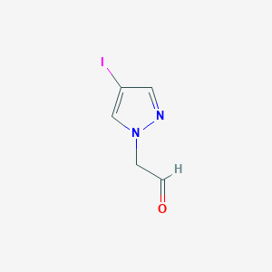 molecular formula C5H5IN2O B1327035 (4-碘-1H-吡唑-1-基)乙醛 CAS No. 1172074-04-2