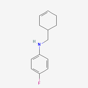 molecular formula C13H16FN B13270365 N-(cyclohex-3-en-1-ylmethyl)-4-fluoroaniline 