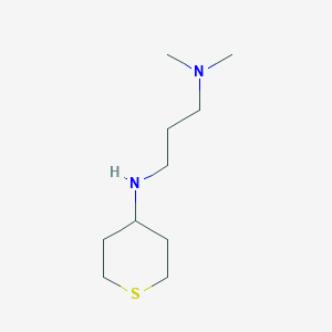 molecular formula C10H22N2S B13270377 Dimethyl({3-[(thian-4-yl)amino]propyl})amine 