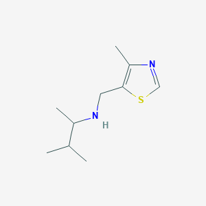 molecular formula C10H18N2S B13270408 [(4-Methyl-1,3-thiazol-5-yl)methyl](3-methylbutan-2-yl)amine 