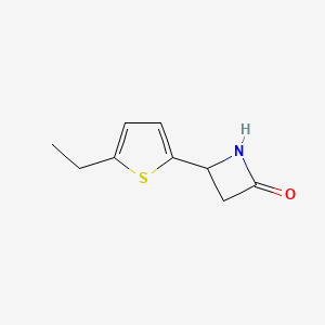 molecular formula C9H11NOS B13270417 4-(5-Ethylthiophen-2-yl)azetidin-2-one 
