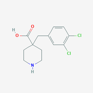 molecular formula C13H15Cl2NO2 B13270426 4-[(3,4-Dichlorophenyl)methyl]piperidine-4-carboxylic acid 