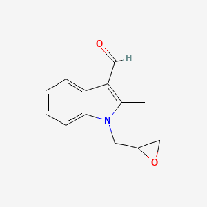 molecular formula C13H13NO2 B1327046 2-methyl-1-(oxiran-2-ylmethyl)-1H-indole-3-carbaldehyde CAS No. 1142202-07-0