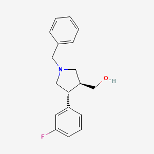 molecular formula C18H20FNO B1327048 [(3S,4R)-1-benzyl-4-(3-fluorophenyl)pyrrolidin-3-yl]methanol 