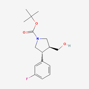molecular formula C16H22FNO3 B1327049 tert-butyl (3R,4S)-3-(3-fluorophenyl)-4-(hydroxymethyl)pyrrolidine-1-carboxylate CAS No. 1420537-07-0
