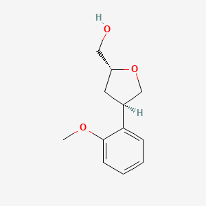 molecular formula C12H16O3 B13270492 [(2R,4R)-4-(2-Methoxyphenyl)oxolan-2-yl]methanol 