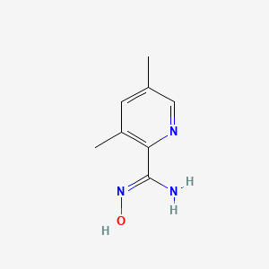 molecular formula C8H11N3O B13270503 N'-Hydroxy-3,5-dimethylpicolinimidamide 