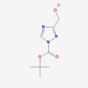 molecular formula C8H13N3O3 B1327056 tert-butyl 3-(hydroxymethyl)-1H-1,2,4-triazole-1-carboxylate CAS No. 1142202-21-8