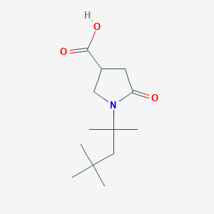 molecular formula C13H23NO3 B1327061 5-Oxo-1-(1,1,3,3-tetramethylbutyl)pyrrolidine-3-carboxylic acid CAS No. 1142202-54-7