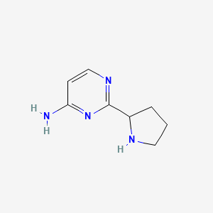 molecular formula C8H12N4 B13270712 2-Pyrrolidin-2-YL-pyrimidin-4-ylamine CAS No. 1263378-09-1