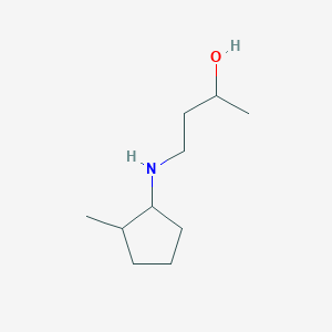 molecular formula C10H21NO B13270722 4-[(2-Methylcyclopentyl)amino]butan-2-ol 
