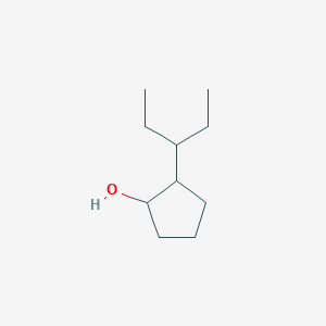 molecular formula C10H20O B13270728 2-(Pentan-3-YL)cyclopentan-1-OL 