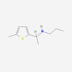 molecular formula C10H17NS B13270741 [1-(5-Methylthiophen-2-YL)ethyl](propyl)amine 