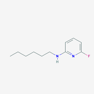 molecular formula C11H17FN2 B13270744 6-fluoro-N-hexylpyridin-2-amine 