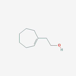 molecular formula C9H16O B13270892 2-(Cyclohept-1-en-1-yl)ethan-1-ol 