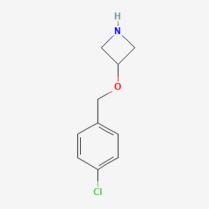 molecular formula C10H12ClNO B1327091 3-[(4-Chlorobenzyl)oxy]azetidine CAS No. 897086-96-3