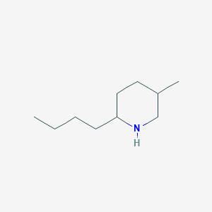 molecular formula C10H21N B13270917 2-Butyl-5-methylpiperidine 