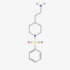 molecular formula C13H20N2O2S B1327092 {2-[1-(Phenylsulfonyl)piperidin-4-yl]ethyl}amine hydrochloride 