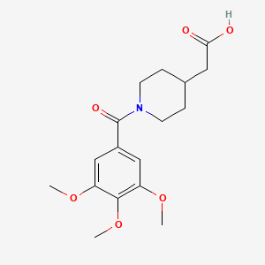 molecular formula C17H23NO6 B1327093 [1-(3,4,5-Trimethoxybenzoyl)piperidin-4-yl]acetic acid CAS No. 1030422-06-0