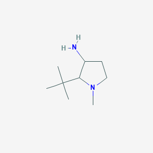 molecular formula C9H20N2 B13270944 2-Tert-butyl-1-methylpyrrolidin-3-amine 