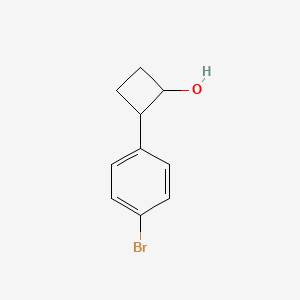 molecular formula C10H11BrO B13270962 2-(4-Bromophenyl)cyclobutan-1-OL 