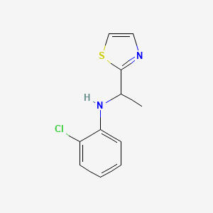 molecular formula C11H11ClN2S B13271023 2-chloro-N-[1-(1,3-thiazol-2-yl)ethyl]aniline 