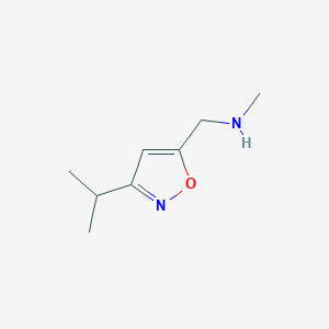 molecular formula C8H14N2O B1327110 [(3-Isopropylisoxazol-5-yl)methyl]methylamine CAS No. 942519-65-5