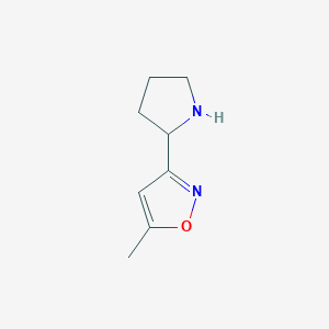molecular formula C8H12N2O B1327113 5-Methyl-3-pyrrolidin-2-ylisoxazole CAS No. 1000932-34-2