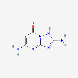 molecular formula C5H6N6O B13271158 2,5-Diamino-4H,7H-[1,2,4]triazolo[1,5-A]pyrimidin-7-one 