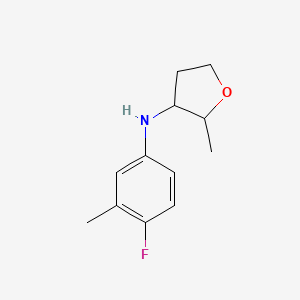 molecular formula C12H16FNO B13271176 N-(4-Fluoro-3-methylphenyl)-2-methyloxolan-3-amine 