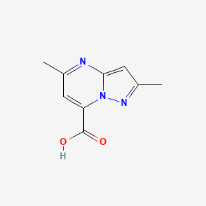 molecular formula C9H9N3O2 B1327118 2,5-二甲基吡唑并[1,5-a]嘧啶-7-羧酸 CAS No. 1011355-87-5