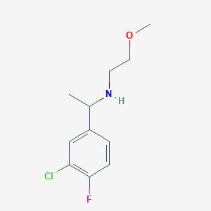 molecular formula C11H15ClFNO B13271224 [1-(3-Chloro-4-fluorophenyl)ethyl](2-methoxyethyl)amine 