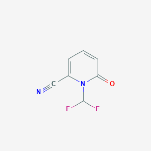molecular formula C7H4F2N2O B13271243 1-(Difluoromethyl)-6-oxo-1,6-dihydropyridine-2-carbonitrile 