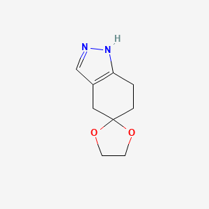 molecular formula C9H12N2O2 B1327128 1',4',6',7'-Tetrahydrospiro[1,3-dioxolane-2,5'-indazole] CAS No. 1204218-41-6