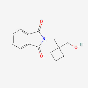 molecular formula C14H15NO3 B1327131 2-{[1-(hydroxymethyl)cyclobutyl]methyl}-1H-isoindole-1,3(2H)-dione CAS No. 1142211-19-5