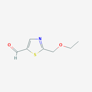 molecular formula C7H9NO2S B13271323 2-(Ethoxymethyl)-1,3-thiazole-5-carbaldehyde 